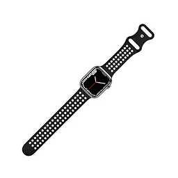 Ремінець силіконовий Hoco iWatch WA08 honeycomb 38/40/41 mm чорний - мініатюра 5