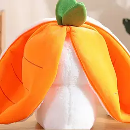 М`яка іграшка A-Toys Зайчик-Морквинка 2 в 1, 23 см біло-помаранчева - мініатюра 4