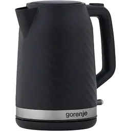 Електрочайник Gorenje 1.7 л Strix контроль чорний матовий