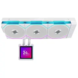 Система рідинного охолодження Lian Li HydroShift II LCD-S 360TL, White (G89.GHS2LCDS36TW.00) - мініатюра 4