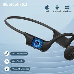 Спортивні бездротові кісткові навушники ESON X2 з Bluetooth 5.3, шумоподавленням та IPX5 чорні - мініатюра 4