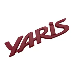 Емблема напис YARIS для Toyota Червона (Завод)