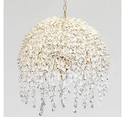 Підвісна кришталева люстра Artlight 5100/600 "Гліцинія" золото, 6 ламп E14, від 13-20 м² - мініатюра 4