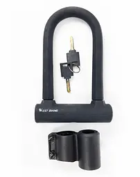 Велосипедний замок West Biking U-Lock 195 х 127 мм чорний (G0001087) - мініатюра 2