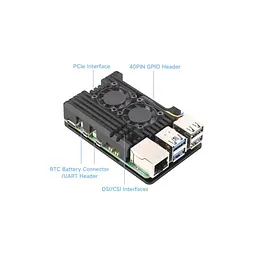 Корпус для Мікро ПК KUONGSHUN for Raspberry Pi 5 Alu 2 fans (RA787) - мініатюра 3