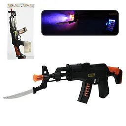 Іграшкова модель автомата AK-47 з багнетом, звукові та світлові ефекти (JQ6801)