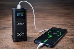 Портативна батарея UNIQUE 60000 mAh Power Bank швидка зарядка LED-дисплей - мініатюра 2