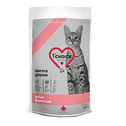 Сухий корм 1st Choice Adult Derma фест чойс дерма дієтичний для котів Вага: 0.32 кг