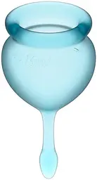 Менструальні чаші Satisfyer Feel Good Menstrual Cup light blue - мініатюра 3