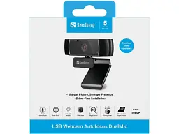 Веб-камера Sandberg Webcam Autofocus DualMic (134-38) - мініатюра 6