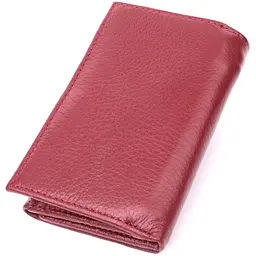 Шкіряний жіночий гаманець у три складання ST Leather 22489 бордовий - мініатюра 5