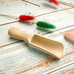 Ложка совок дерев'яний для цукру, спецій та сипучих продуктів 14 см, Woodly Бежевий 86269 - мініатюра 2