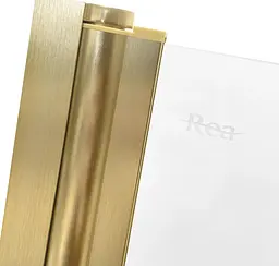Шторка для ванни Rea Agat-2 80 brushed gold складана REA-W2500, Універсальна, прозорий, золотий - мініатюра 5
