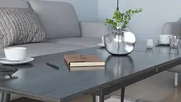 Стіл журнальний трансформер Dandi Small Ferrum-decor 45x120(160)x60 Чорний метал ДСП Сосна Кембра 16 мм (FRD-106786) - мініатюра 3