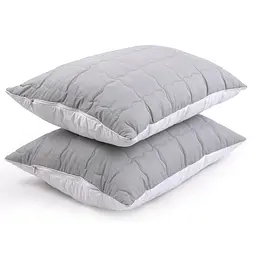 Подушка Руно 50х70 силіконова на блискавці Grey White (310.52_Grey White) - мініатюра 3