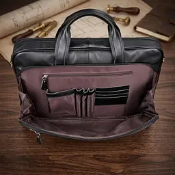Сумка чоловіча 14398 для ноутбука 17 дюймів Vintage чорна - мініатюра 4