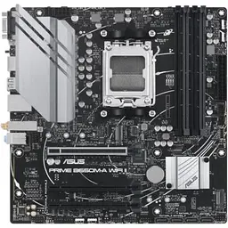 Материнська плата Asus AM5 Prime B650M-A WIFI II, B650, 4xDDR5, Int.Video (CPU), 4xSATA3, 2xM.2, 3xPCI-E 4.0 16x, Realtek 7.1, Realtek 2.5Gb, WiFi 6, Bluetooth 5.2, 6xUSB3.2/6xUSB2.0, VGA/HDMI/DP, MicroATX