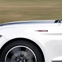 Емблема крила RS для Volkswagen 2шт 148х18 мм чорні (метал) на скотчі - мініатюра 2