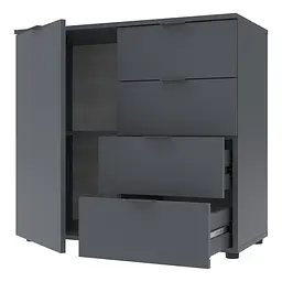 Комод Doros Рон 1 1 фасад 4 шухляды Графіт 80х38х81 (41516006) - мініатюра 4