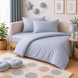 Дитяча постільна білизна JUNIOR Poplin Line Light Gray (2200012795897)
