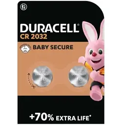 Батарейка Duracell CR 2032 спеціальна літієва типу таблетка 2032 3V 2 шт. в упаковці (5007659)