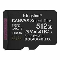 Карта пам'яті Kingston Canvas Select Plus Gen3 microSDXC 512GB C10 A1 (SDCS3/512GB)
