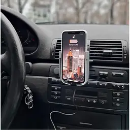 Тримач в машину з бездротовим ЗП Wireless Charger Baseus Rock-Solid Electric Holder чорний (23512) - мініатюра 8