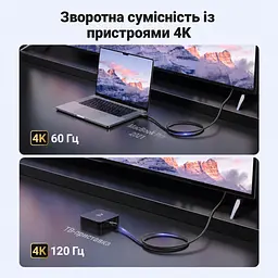 Кабель HDMI UGREEN HD140 2.1 8K 60 Гц 3 м чорний (80404) - мініатюра 5
