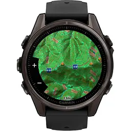 Смарт-годинник Garmin Fenix 8 AMOLED Sapphire 43mm Carbon Gray DLC Titanium with Black/Pebble Gray Silicone Band (010-02903-21) [115064] - мініатюра 8
