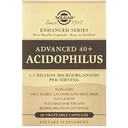 Пробіотики Solgar Advanced 40+ Acidophilus 60 капсул - мініатюра 3