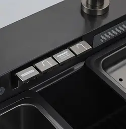 Кухонна мийка Gappo GS7547-19 + змішувач + сифон + коландер + дозатор + омивач склянок - мініатюра 9