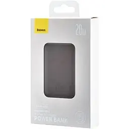 Портативний магнітний акумулятор Baseus Magnetic Mini Wireless 10000mAh 20W (PPCX030001) чорний - мініатюра 3