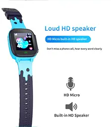 Наручний смарт-годинник дитячі Q15 з функцією дзвінка, 4G і GPS Blue (16418) - мініатюра 2