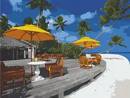 Картина за номерами ART CRAFT Перлинний пляж Бора-Бора 40x50 см Різнокольоровий (PM-194-K-267)