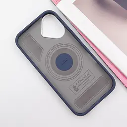 Чохол SGP PC+Leather with MagSafe для Apple iPhone 16 (6.1) Blue - мініатюра 3
