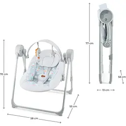 Крісло-гойдалка Kinderkraft Swingee Grey (KBSWIN00GRY0000) - мініатюра 5