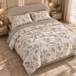 Комплект постільної білизни Love You Olive 1,5-спальний 160×220 см сатин 200TC бежевий (ly31084) - мініатюра 7