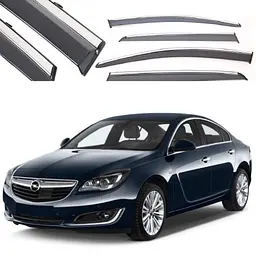 Дефлектори вікон вітровики Benke для Opel Insignia A 2008-2017 Молдинг Нержавіюча сталь 3D (BOPIN1423-W/S)
