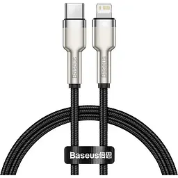 Кабель Baseus Cafule Series Metal Cable Type-C to iP PD 20W 0.25m black (CATLJK-01)