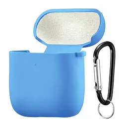 Чохол Silicone Case 2,5mm with microfiber for AirPods 1/2 Wave синій