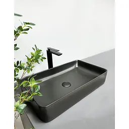 Умивальник VBI Triest black matt накладний VBI-012701, Чорний матовий - мініатюра 1