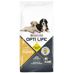 Сухий суперпреміум корм Opti Life Puppy Maxi Опті Лайф для цуценят великих порід, Курка 12.5 кг (311516)