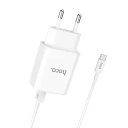 Мережевий зарядний пристрій 2USB Hoco C62A 2.1A White + USB Cable Type-C - мініатюра 4