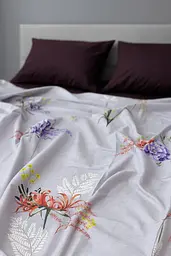 Комплект постільної білизни Ecotton двоспальний 180х215 см сірий (20096АВ) (22754)