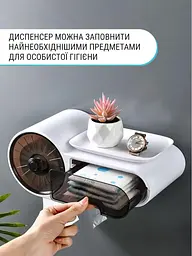 Тримач-бокс для туалетного паперу з поличкою - мініатюра 4