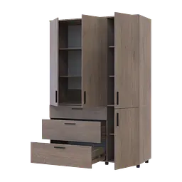Шафа для одягу Doros Торн Кремона Канноло 3 ДСП/3Ш (полиці) 135х51.6х200 (44900478) - мініатюра 3