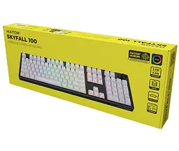 Механічна ігрова клавіатура HATOR HTK-3100-UA Skyfall 100 Wireless Aurum Lemon Switch USB, 2,4 ГГц, BT 5.3 Black-White - мініатюра 12