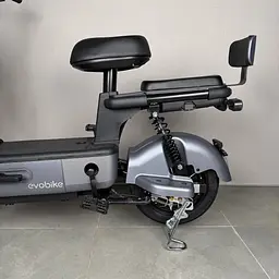 Електровелосипед EVOBIKE Nova S 500W 48V 12Ah з 2 сидіннями, корзиною та поворотниками, простий і надійний, для міста і села, графітові-сірого кольору - мініатюра 14