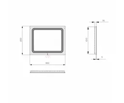 Дзеркало Sanwerk з підсвіткою ЛАВА "Хелла" 80*65 (ZL0000155) - мініатюра 5