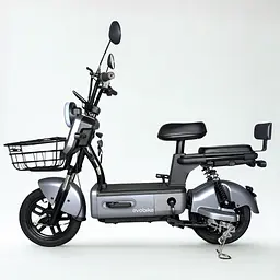 Міський електровелосипед EVOBIKE Nova S 500W з пасажирським сидінням, поворотниками, корзиною та дисплеєм, 48V 12Ah (економний, до 40 км/год), графітові-сірого кольору  - мініатюра 2